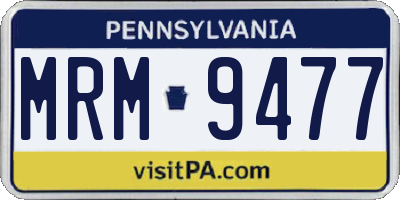 PA license plate MRM9477