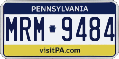 PA license plate MRM9484