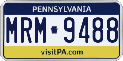 PA license plate MRM9488