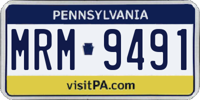 PA license plate MRM9491