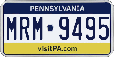 PA license plate MRM9495