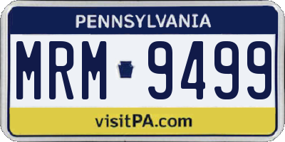 PA license plate MRM9499