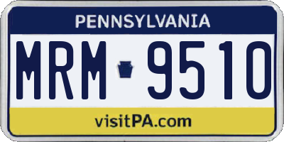 PA license plate MRM9510