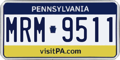PA license plate MRM9511