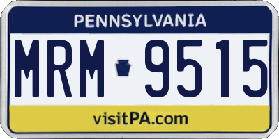 PA license plate MRM9515
