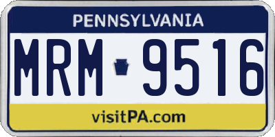 PA license plate MRM9516