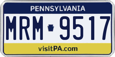 PA license plate MRM9517