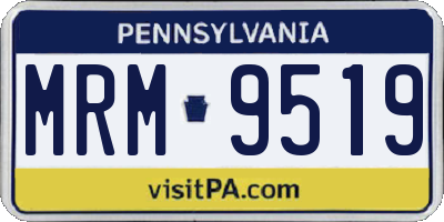 PA license plate MRM9519