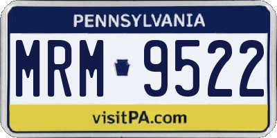 PA license plate MRM9522