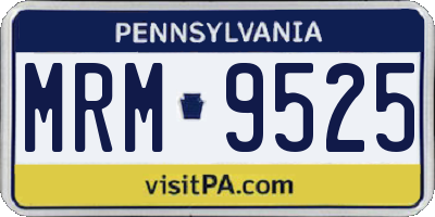 PA license plate MRM9525
