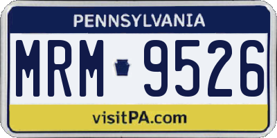 PA license plate MRM9526