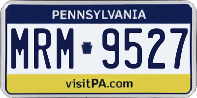 PA license plate MRM9527