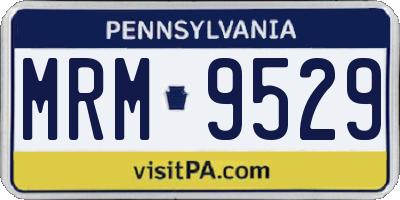 PA license plate MRM9529