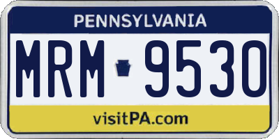 PA license plate MRM9530
