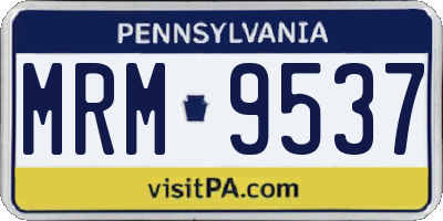 PA license plate MRM9537