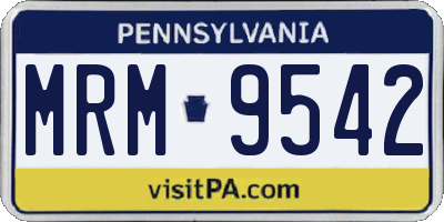 PA license plate MRM9542