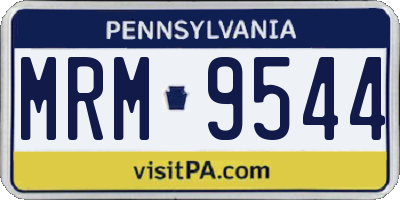 PA license plate MRM9544