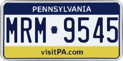 PA license plate MRM9545