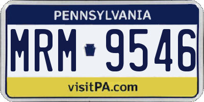 PA license plate MRM9546