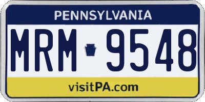PA license plate MRM9548