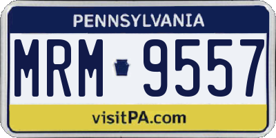 PA license plate MRM9557