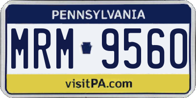 PA license plate MRM9560