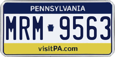 PA license plate MRM9563