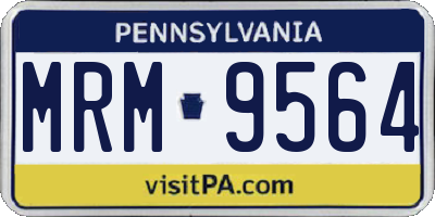 PA license plate MRM9564