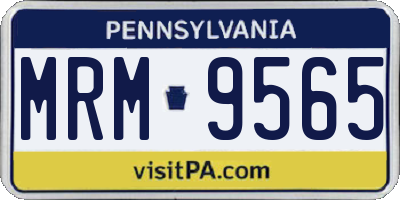 PA license plate MRM9565