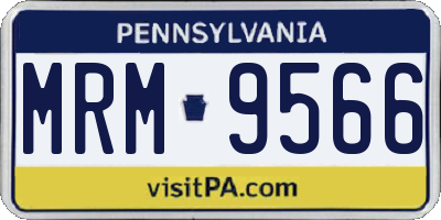 PA license plate MRM9566