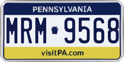 PA license plate MRM9568