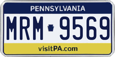 PA license plate MRM9569