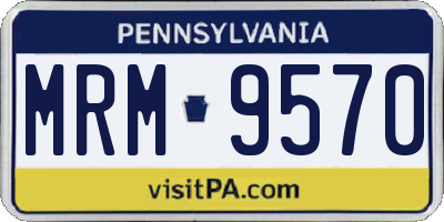 PA license plate MRM9570
