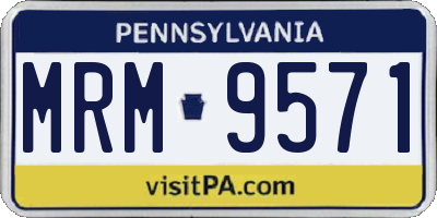 PA license plate MRM9571