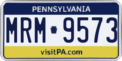 PA license plate MRM9573