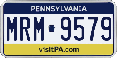 PA license plate MRM9579