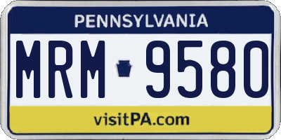 PA license plate MRM9580