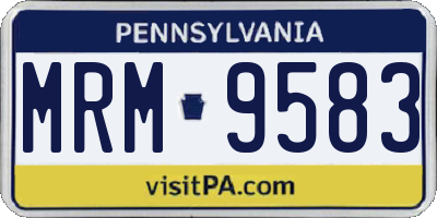 PA license plate MRM9583
