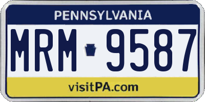 PA license plate MRM9587