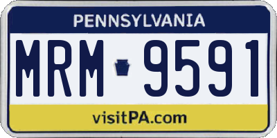 PA license plate MRM9591