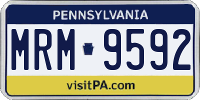 PA license plate MRM9592