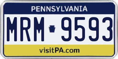 PA license plate MRM9593