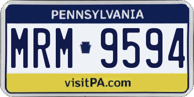 PA license plate MRM9594