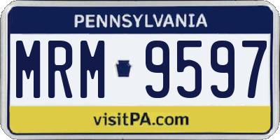 PA license plate MRM9597