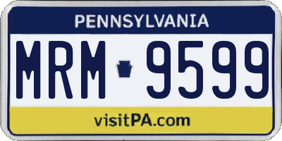 PA license plate MRM9599