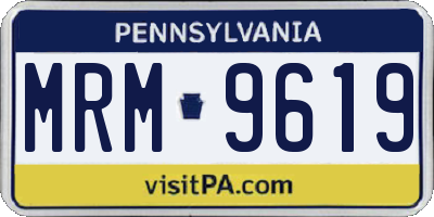 PA license plate MRM9619