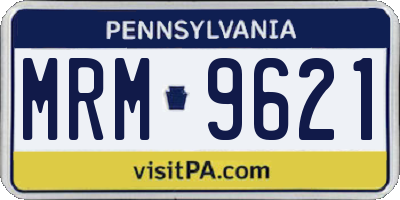 PA license plate MRM9621