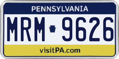PA license plate MRM9626