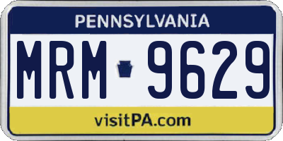 PA license plate MRM9629