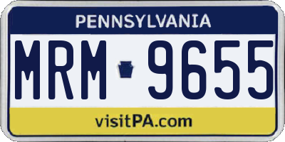 PA license plate MRM9655